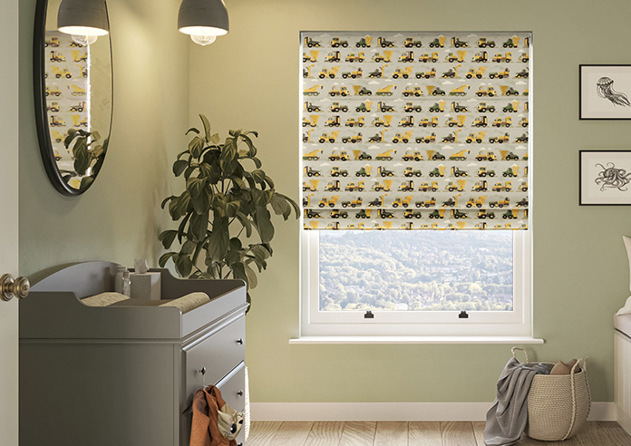 Construction Crew, Tarmac - Motorised Roman Blind - Image 3